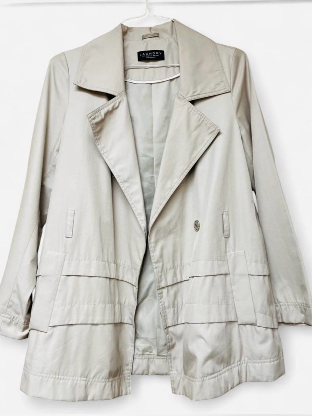 Laundry by Shelli Segal short trench jacket sz S